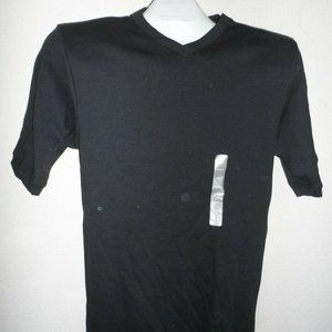 Men's Utility 100% Cotton V-Neck T-Shirt - Black